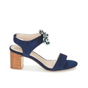 Andre Sandales Femme Supens Daim Bleu