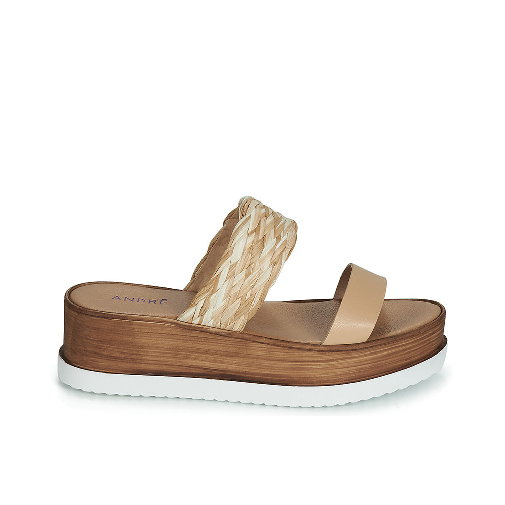 Andre Sabots Femme Romarine Cuir Beige