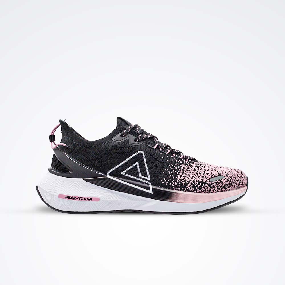 Peak Baskets De Course Femme-Ew14628H- Black/Pink Purple