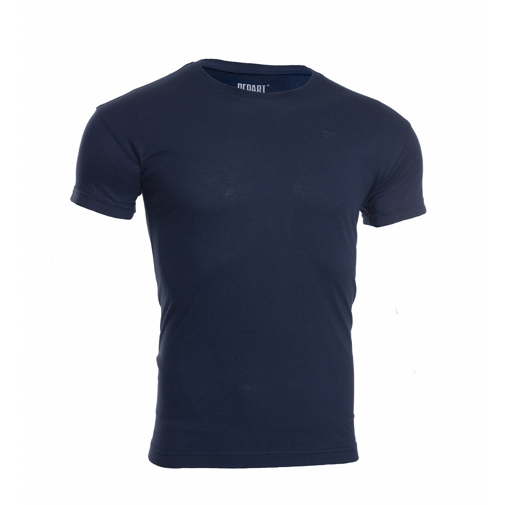 Depart T-Shirt Homme Bleu Marine 100% Coton Simple