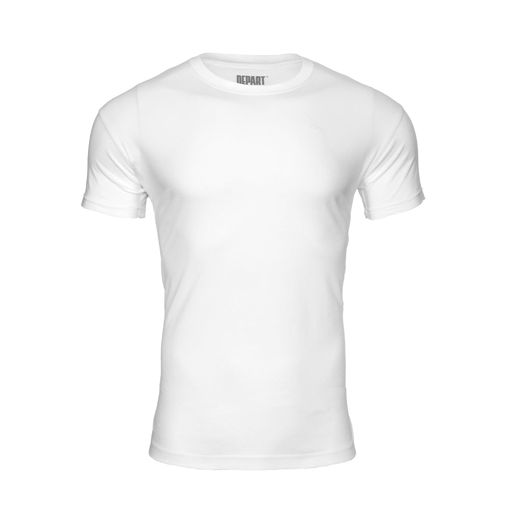 Depart T-Shirt Homme Blanc 100% Coton Simple