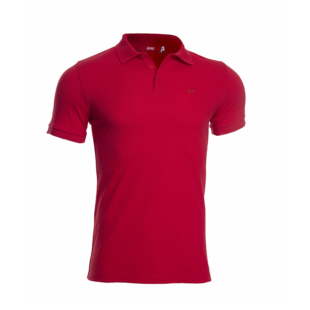 Depart Polo Shirt Homme Regular Rouge 100% Coton