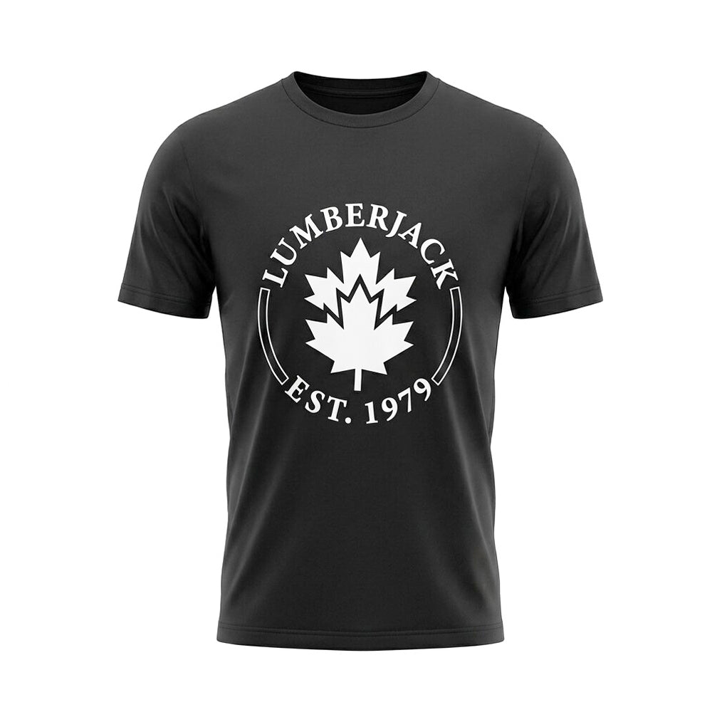 Lumberjack Men Tee Est 1979 Big Logo Black