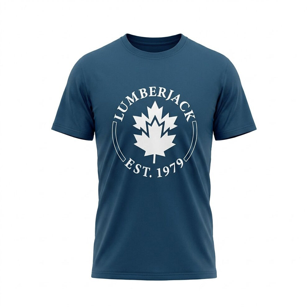Lumberjack Men Tee Est 1979 Big Logo Navy