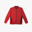 Peak Knitted Jacket With Front Zipper Red