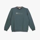 Peak Round Neck Fleece Sweater Graphite Blue