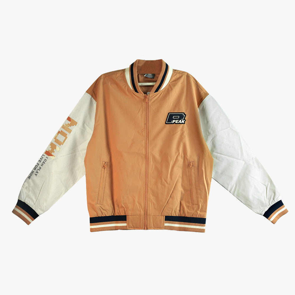 Peak Woven Baseball Jacket Persimmon Orange
