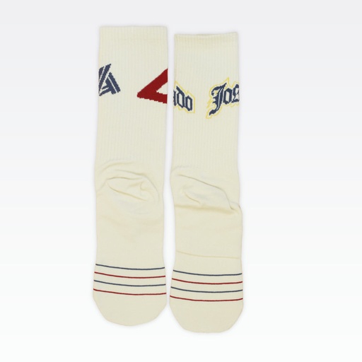 [W3242101-0010_Standard] Peak Stretch High Cut Socks White
