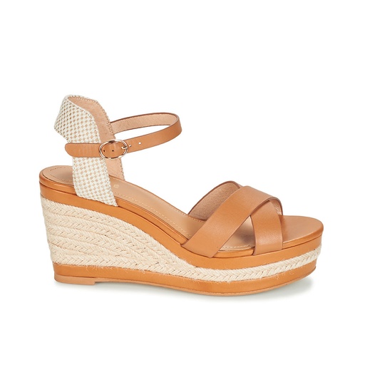 [52357609402_41] Andre Sandales Femme Sand Cuir Marron Beige