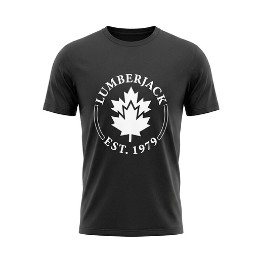 Lumberjack Men Tee Est 1979 Big Logo Black