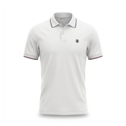 Lumberjack Men Polo Select Mini Logo White