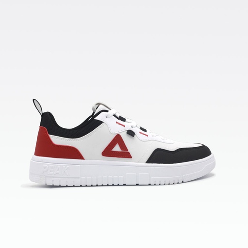 Peak Casual Shoes White black dark red