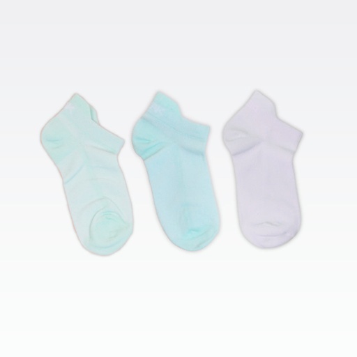 [W1242032-6337_Standard] Peak Low Cut Socks (3 In 1) Pink/Sky Blue