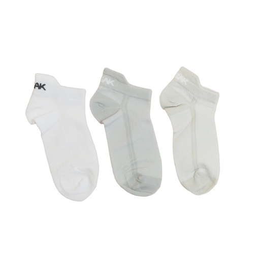 [W1242031-1080_Standard] Peak Low Cut Socks (3 In 1) White/Khaki